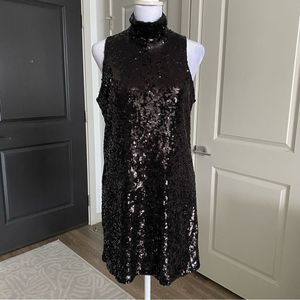 Alice and olivia black sequin dress hotsell